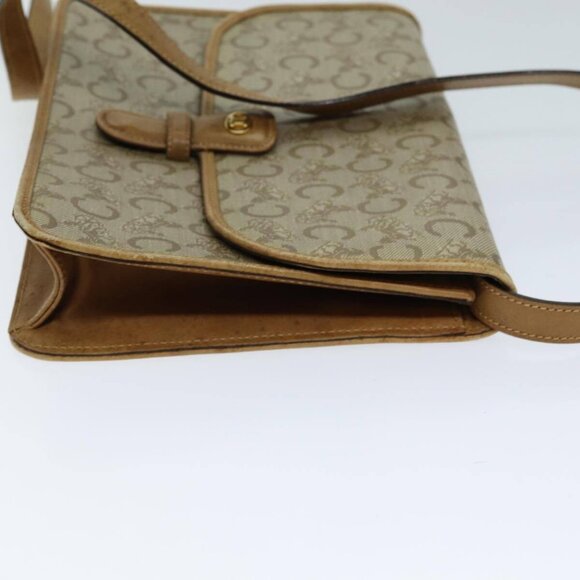 CELINE C Macadam Canvas Shoulder Bag Beige - Picture 3 of 16